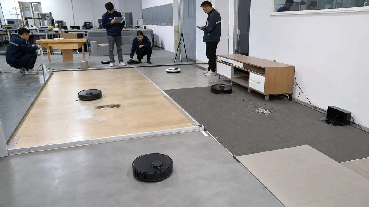中国ロボット掃除機OEM代行の工場・品質検査風景